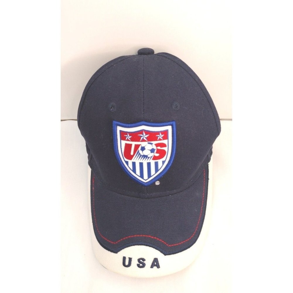 Us USA Soccer Hat Cap Unixes Adult Blue Team Made In China